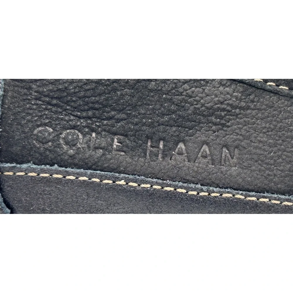 Cole Haan Grant Canoe Penny Loafers Navy Blue Nubuck Driving Mocs Mens 10.5 M